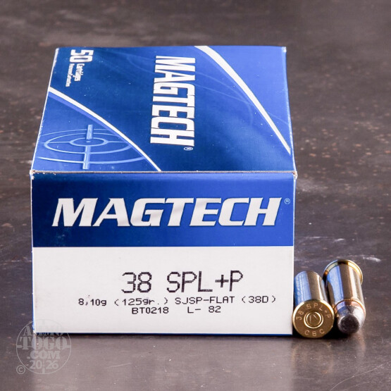 50rds – 38 Special +P Magtech 125gr. SJSP Ammo