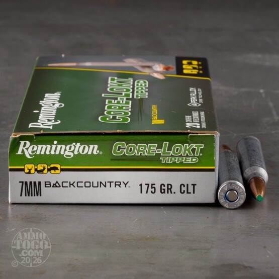 200rds – 7mm Backcountry Remington Core-Lokt Tipped 175gr. Polymer Tip Ammo