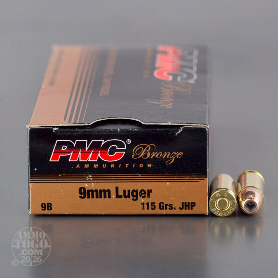 1000rds – 9mm PMC Bronze 115gr. JHP Ammo