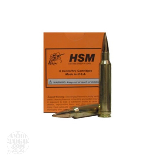 20rds - 308 HSM Norma Magnum 165gr. Berger HPBT Hunting VLD