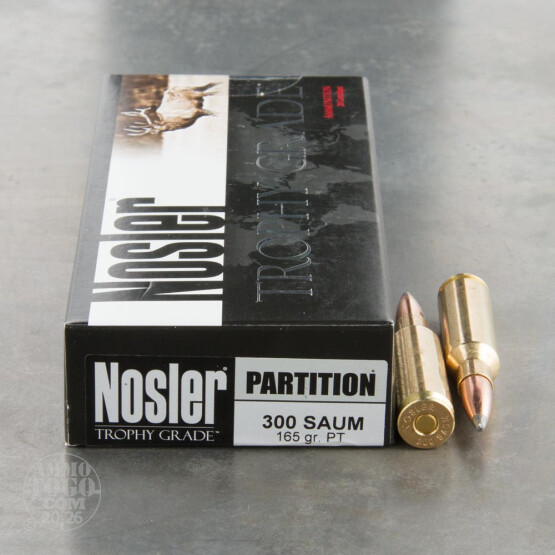 20rds -  300 Rem SA Ultra Mag NoslerCustom 165gr Partition Ammo