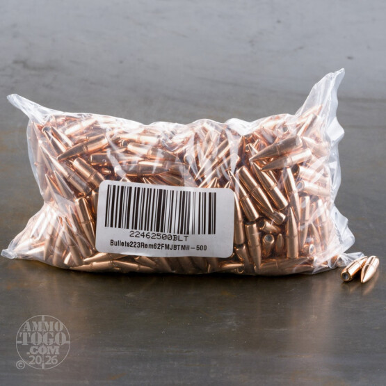 500rds – 223 General Dynamics Bullets (.224) 62gr. FMJ-BT Ammo