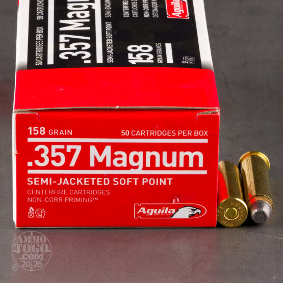 50rds - 357 Mag Aguila 158gr. SJSP Ammo