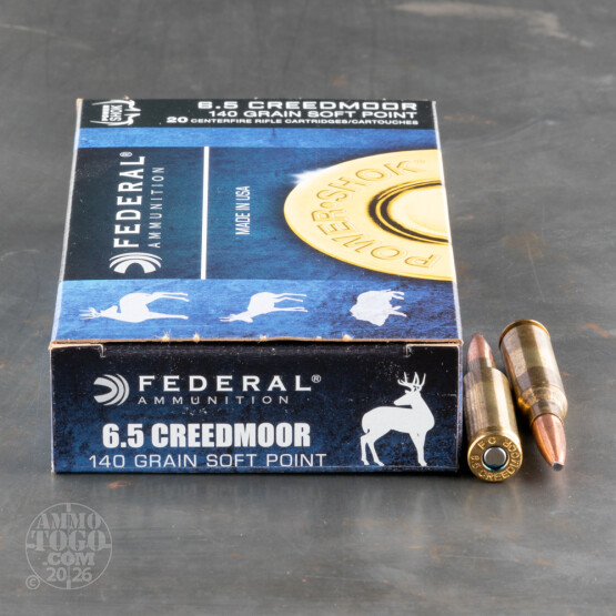 20rds – 6.5 Creedmoor Federal Power-Shok 140gr. JSP Ammo