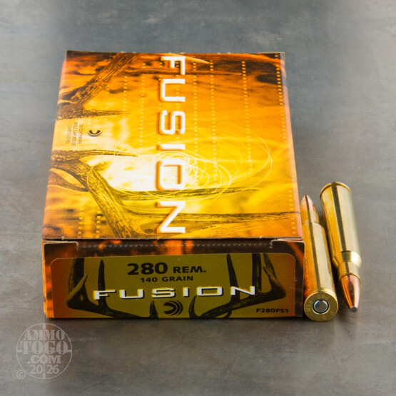 20rds - 280 Rem. Federal Fusion 140gr. SP Ammo
