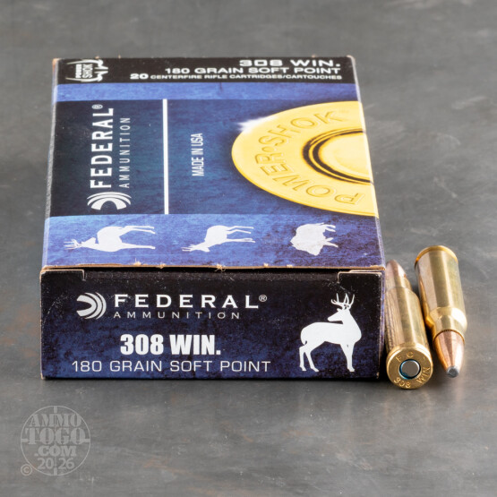 200rds – 308 Federal Power-Shok 180gr. SP Ammo