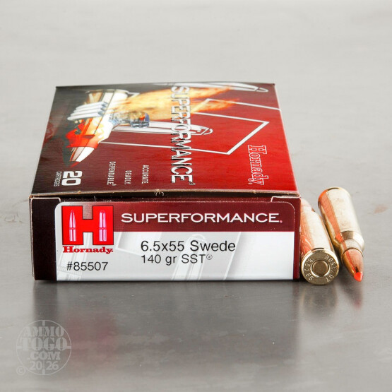 20rds - 6.5 x 55 Hornady 140gr. SST Polymer Tip Ammo