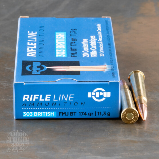 500rds – 303 British Prvi Partizan 174gr. FMJ Ammo