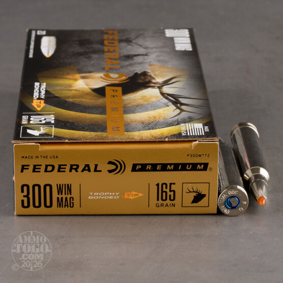 20rds – 300 Winchester Magnum Federal 165gr. Trophy Bonded Tip Ammo
