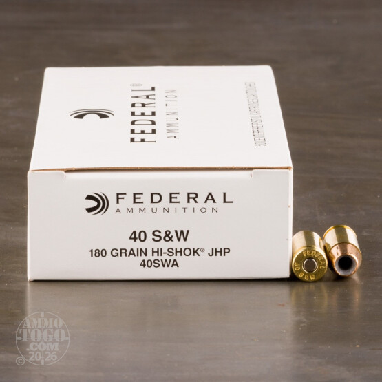 1000rds - 40 S&W Federal LE Hi-Shok 180gr. Hollow Point Ammo