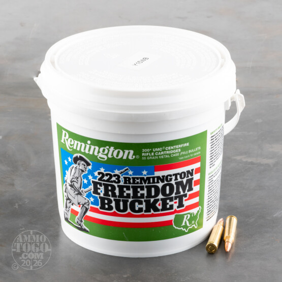 300rds – 223 Rem Remington UMC Freedom Bucket 55gr. FMJ Ammo