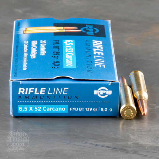 20rds - 6.5 Carcano Prvi Partizan 139gr. FMJ Ammo