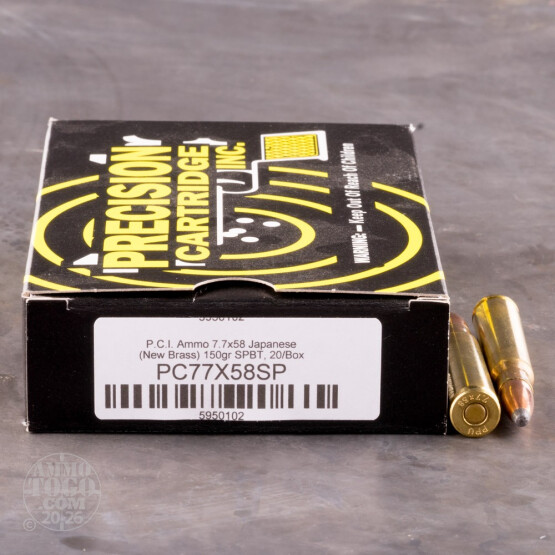 20rds - 7.7 JAP Precision Cartridge Inc. 150gr. SPBT Ammo