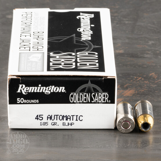500rds – 45 ACP Remington Golden Saber 185gr. BJHP Ammo