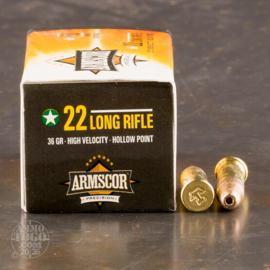 50rds - 22LR Armscor 36gr. High Velocity Hollow Point Ammo