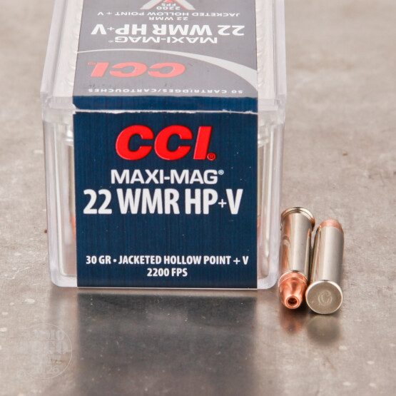 50rds - 22 Mag CCI Maxi-Mag +V 30gr. Hollow Point Ammo