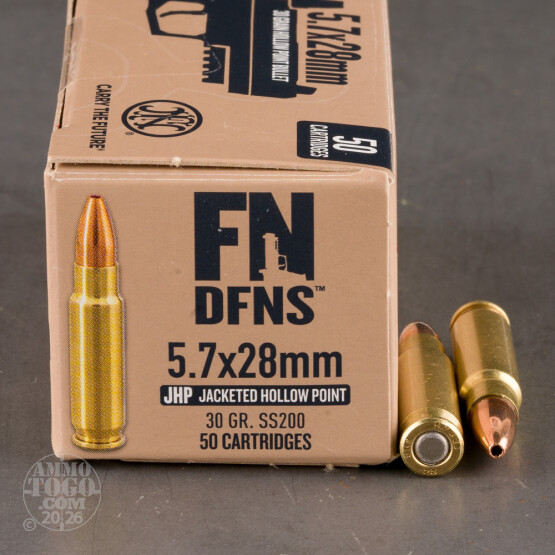 500rds – 5.7x28mm FN Herstal 30gr. JHP Ammo
