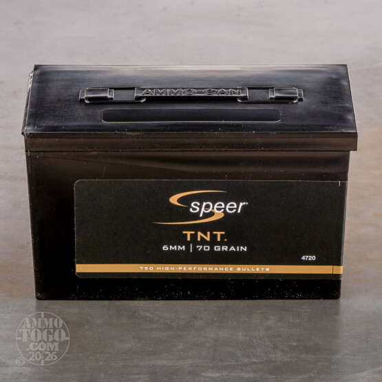 750pcs - 24 Cal / 6mm .243" Dia Speer TNT 70gr. HP Bullets