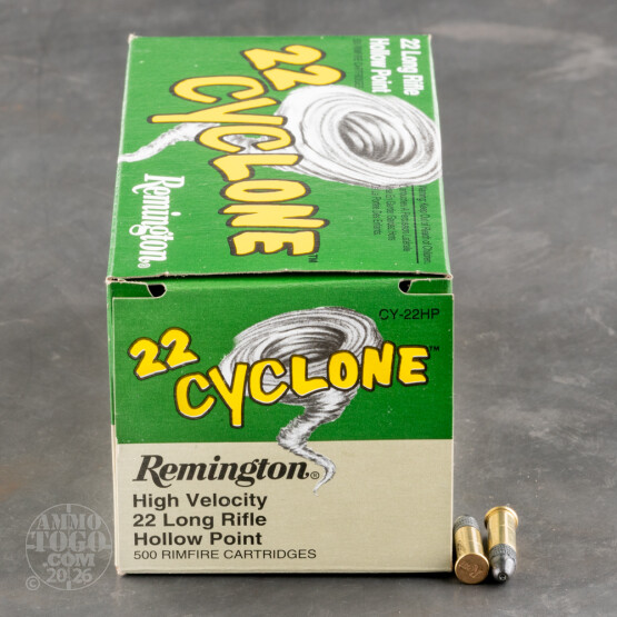 50rds – 22 LR Remington 22 Cyclone 36gr. LHP Ammo