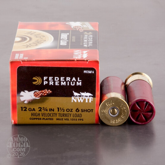 100rds - 12 Gauge Federal Mag-Shok 2 3/4" 1 1/2oz. #6 Turkey Load