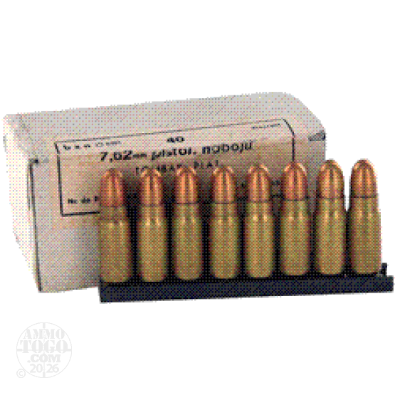 40rds - 7.62x25 Tokarev Czech Military Ammo on Stripper Clips