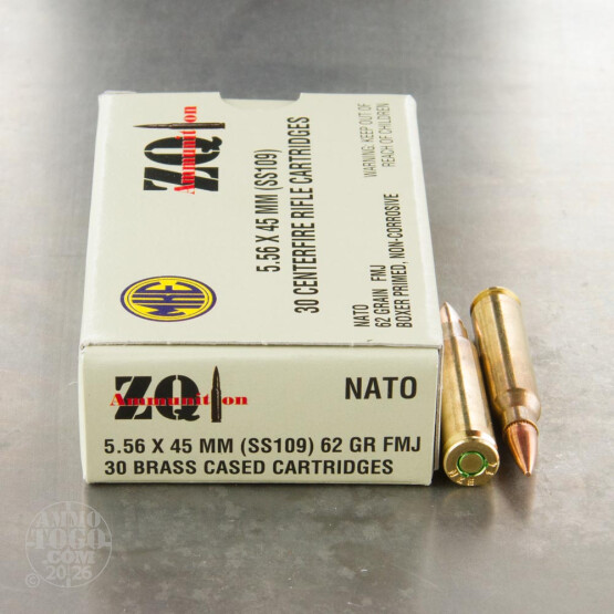 1200rds – 5.56x45 ZQI 62gr. FMJ M855 Ammo