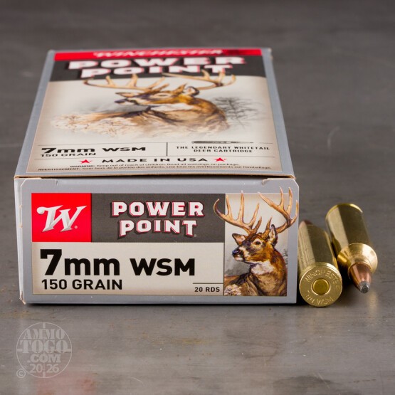 20rds - 7mm WSM Winchester Super-X 150gr. Soft Point Ammo