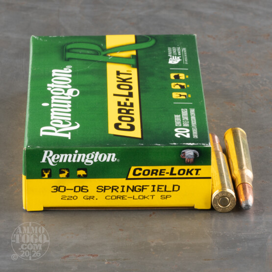 200rds – 30-06 Remington Core-Lokt 220gr. SP Ammo
