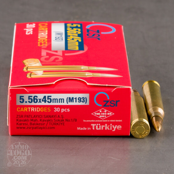 900rds – 5.56x45 ZSR 55gr. FMJ M193 Ammo