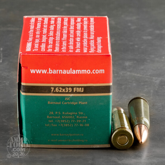 500rds – 7.62x39 Barnaul 123gr. FMJ Ammo