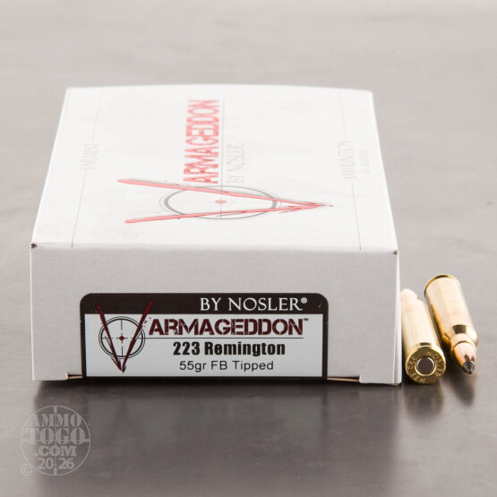 20rds - .223 Nosler Varmageddon 55gr. FB Tipped Ammo