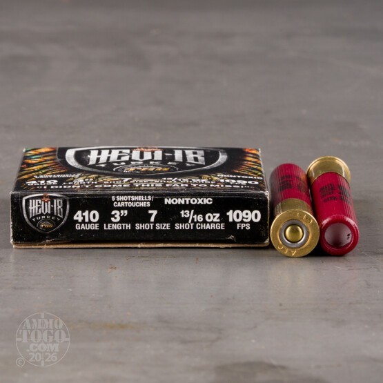 5rds – 410 Bore Hevi-18 3" 13/16oz. #7 TSS Ammo