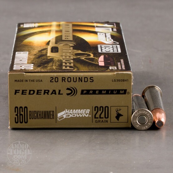 20rds – 360 Buckhammer Federal HammerDown 220gr. Bonded SP Ammo