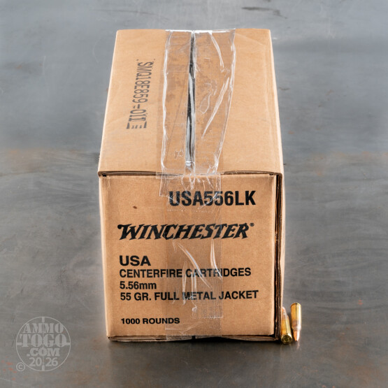 1000rds – 5.56x45 Winchester USA 55gr. FMJ Ammo