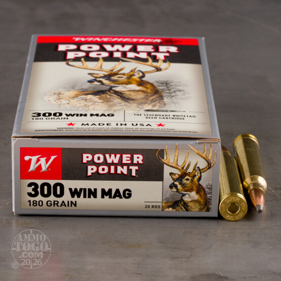 20rds - 300 Win. Mag. Winchester 180gr. Super-X Power Point Ammo