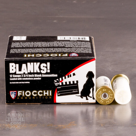 250rds - 12 Gauge Fiocchi 2 3/4" Blank Ammo