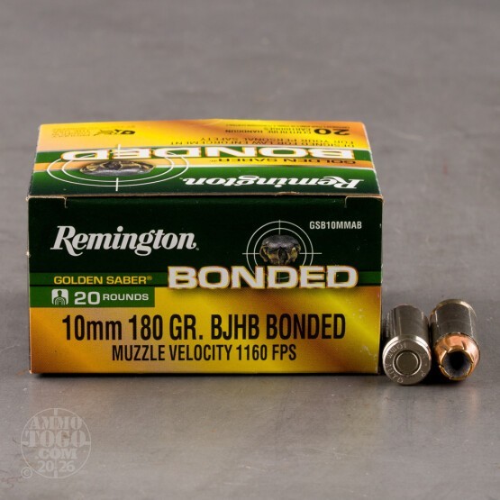 20rds – 10mm Remington Golden Saber Bonded 180gr. BJHP Ammo
