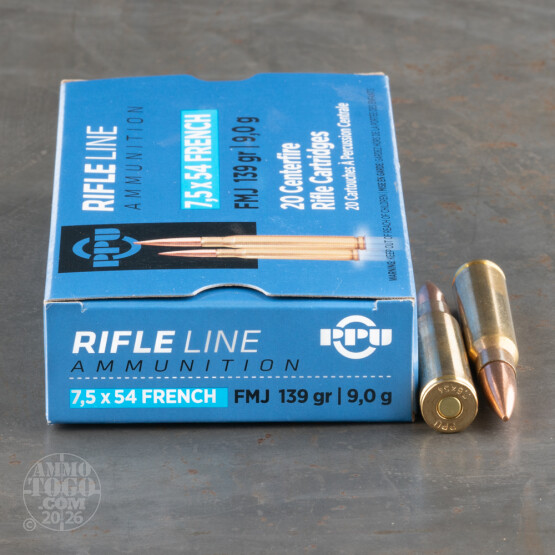 20rds - 7.5 French Mas Prvi Partizan 139gr. FMJ Ammo