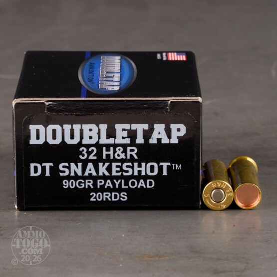 20rds – 32 H&R Magnum Doubletap SnakeShot 90gr. #9 Shot/Hardcast Wadcutter Ammo