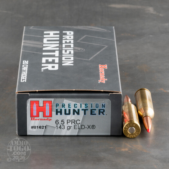 20rds – 6.5 PRC Hornady Precision Hunter 143gr. ELD-X Ammo
