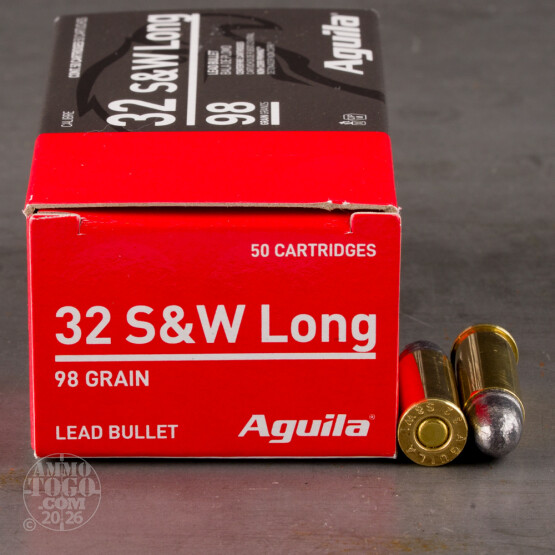 50rds - 32 S&W Long Aguila 98gr. Lead Round Nose Ammo