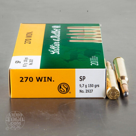 20rds – 270 Win Sellier & Bellot 150gr. SP Ammo
