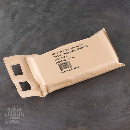 120rds – 5.56 PMC X-TAC Battle Pack 62gr. FMJ M855 Green Tip Ammo