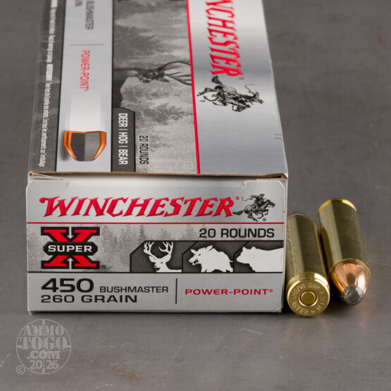 20rds – 450 Bushmaster Winchester Super-X 260gr. SP Ammo