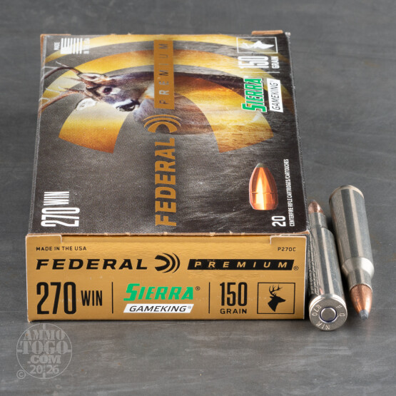 20rds – 270 Federal Vital-Shok 150gr. GameKing BTSP Ammo