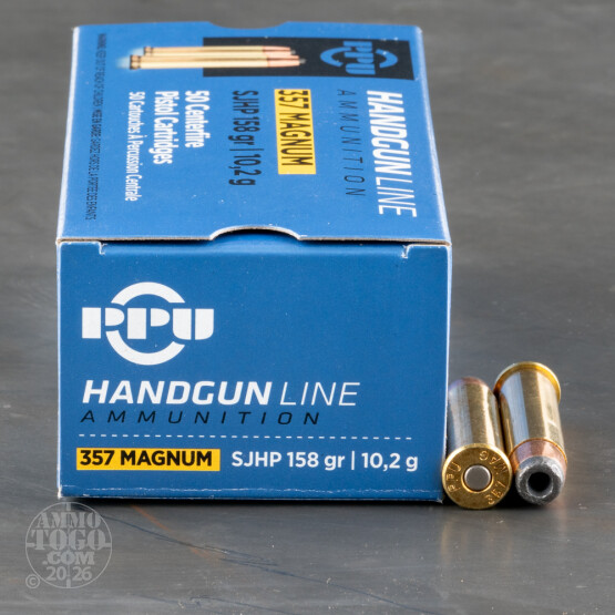 50rds – 357 Magnum Prvi Partizan 158gr. SJHP Ammo