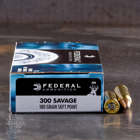 20rds – 300 Savage Federal Power-Shok 180gr. JSP Ammo