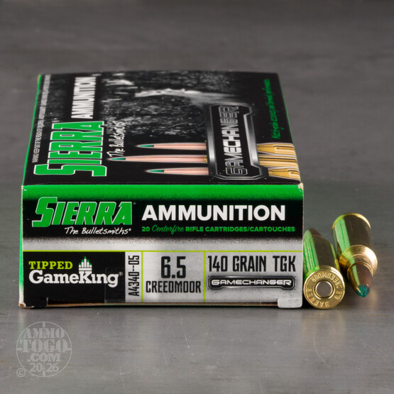 20rds – 6.5 Creedmoor Sierra GameChanger 140gr. TGK Ammo