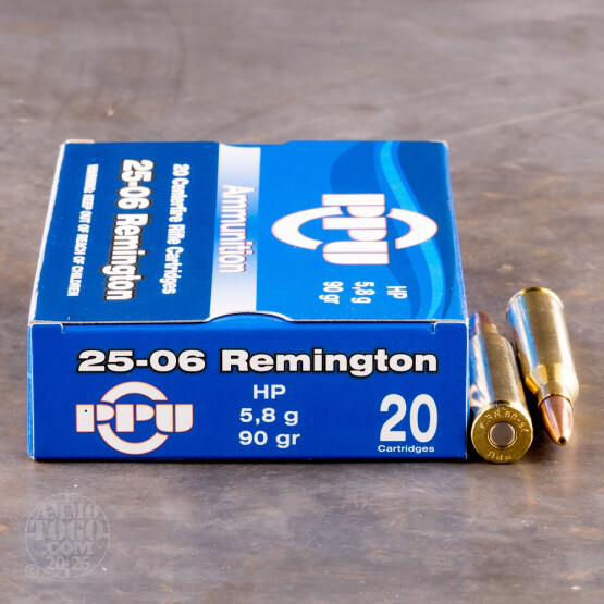 20rds - 25-06 Rem. Prvi Partizan 90gr. Hollow Point Ammo