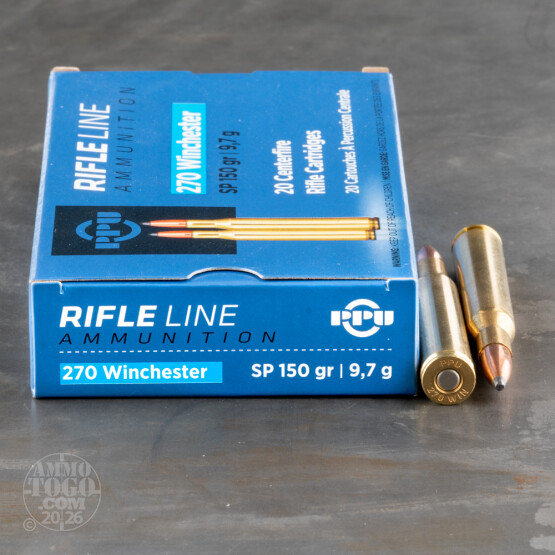 20rds - 270 Win. Prvi Partizan 150gr. Soft Point Ammo
